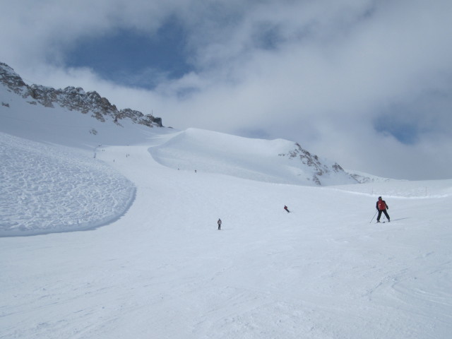 Abfahrt der Pendelbahn Malga-Punta Rocca (15. März)
