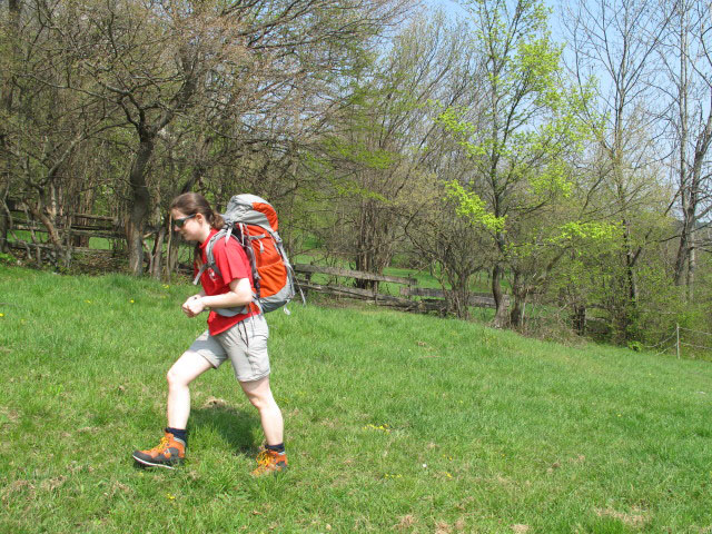 Daniela zwischen Maiersdorf und Wandfußsteig