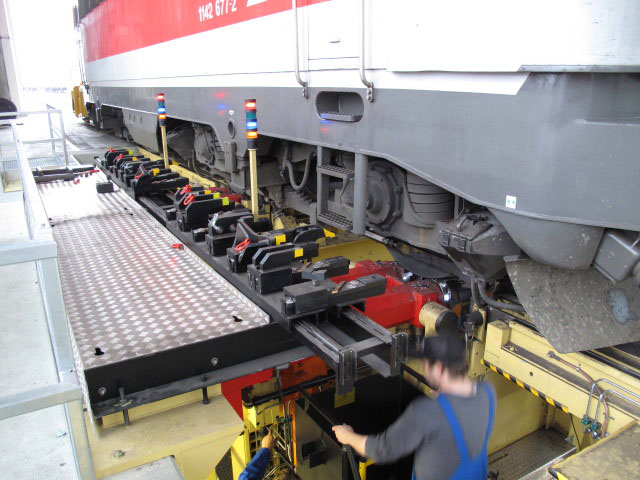 Tandem-Unterflurradsatzdrehbank