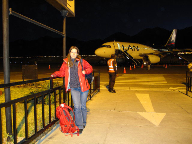 Daniela am Aeropuerto Rodríguez Ballón in Arequipa, 2.562 m (5. Juli)