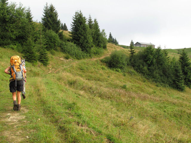 Gudrun und Christoph zwischen Gschwendalpe und Gehrenalpe (4. Sep.)