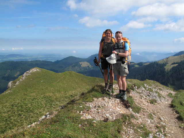 Gudrun und Christoph am Buralpkopf, 1.772 m (5. Sep.)