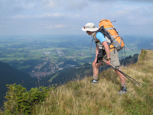 Christoph zwischen Steineberg und Vorgipfel des Steinebergs (5. Sep.)