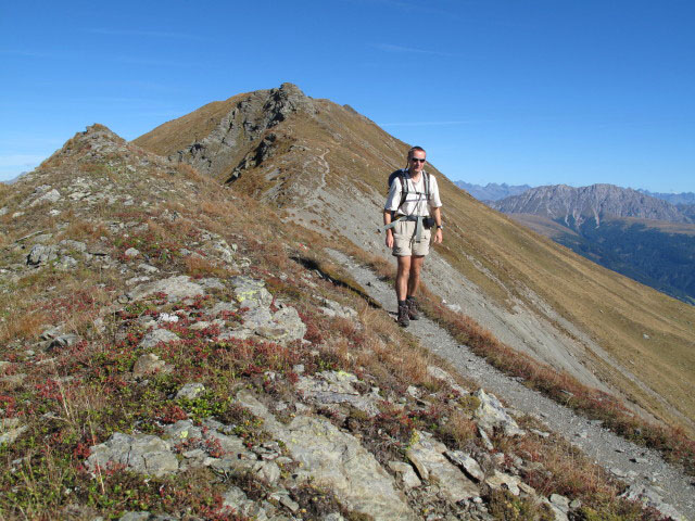 Ich am Karnischen Höhenweg zwischen Reiterkarspitze und Cima Salvades (22. Sep.)