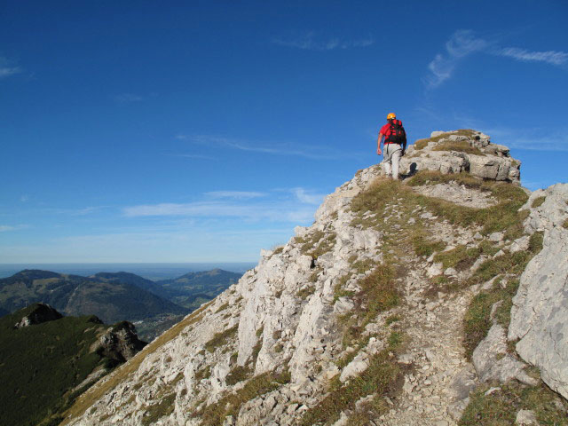 Axel zwischen Hohe Gänge-Klettersteig und Häbelesgund