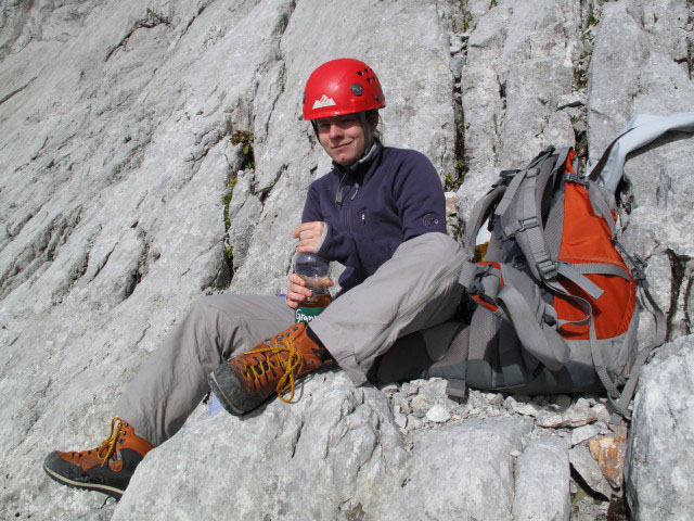 Baumgartnerweg: Daniela beim Einstieg (9. Okt.)