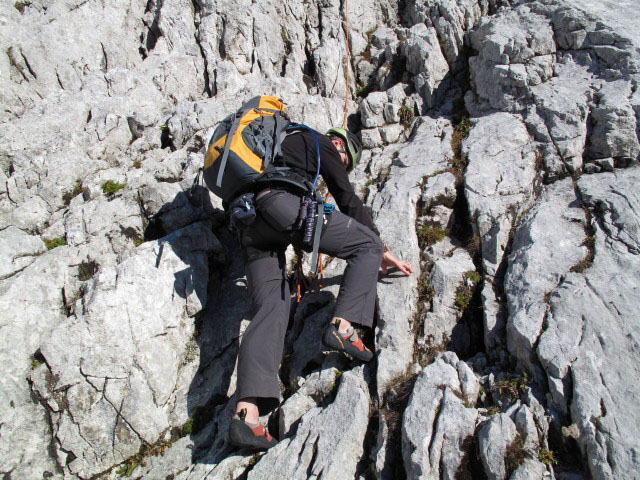 'Himmelsleiter': Norbert in der 1. Seillänge (10. Okt.)