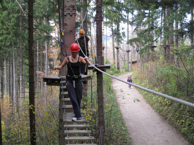 Karin und Matthias im Parcours 'Buchfink'
