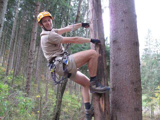 Ich im Parcours 'Schwarzspecht'