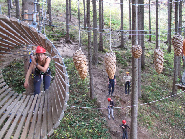 Karin im Parcours 'Schwarzspecht'