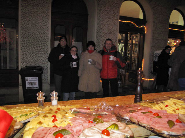 Johannes, Katrin, Kerstin und ich in der Spittelberggasse