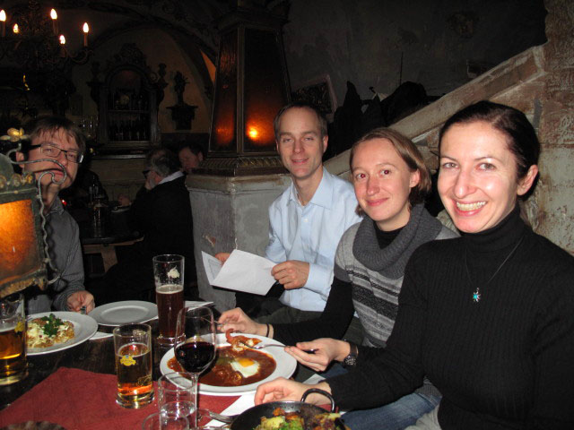 Stefan, Florian, Carmen und Agata im Brezl Gwölb