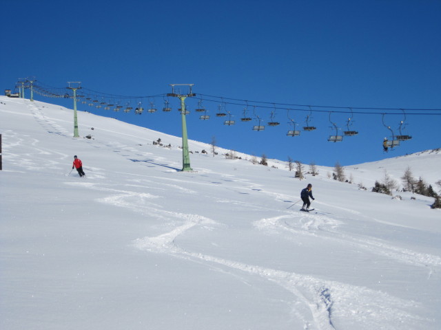 Michael und Christoph neben dem 3er-Sessellift B&uuml;rgeralm