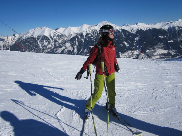 Katarina bei der Bergstation des Schlosshochalmlifts, 2.068 m