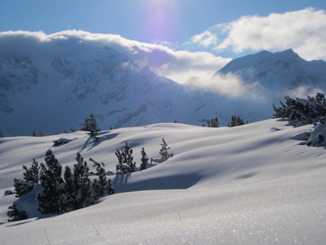 bei der Bergstation der Ski-Schaukel Falken