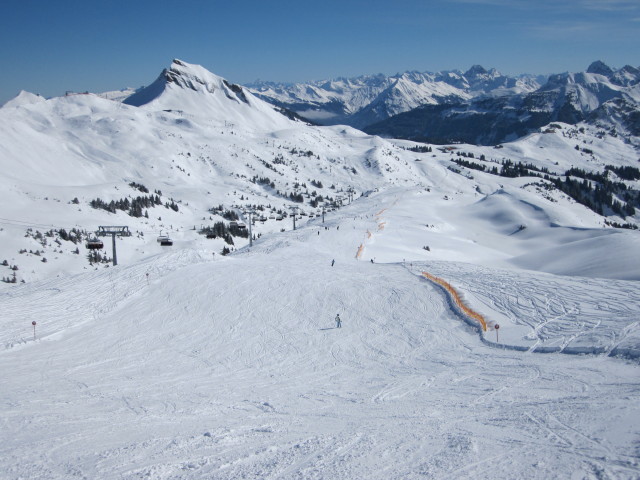 Mama auf der Abfahrt Hochblanken