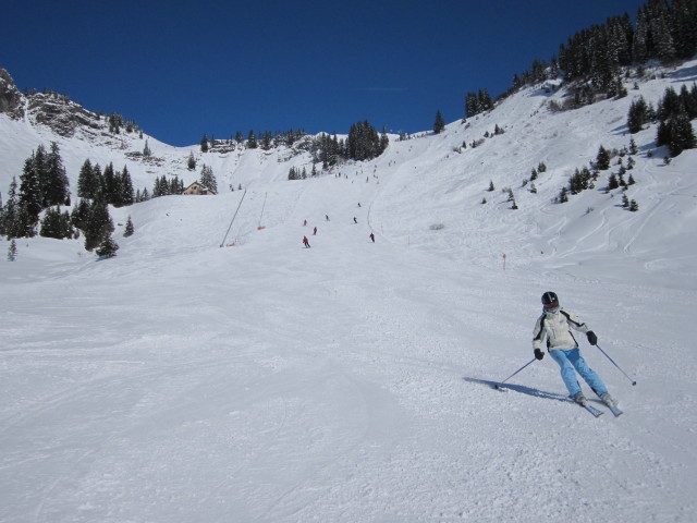 Mama auf der Skiroute Hasenb&uuml;hel