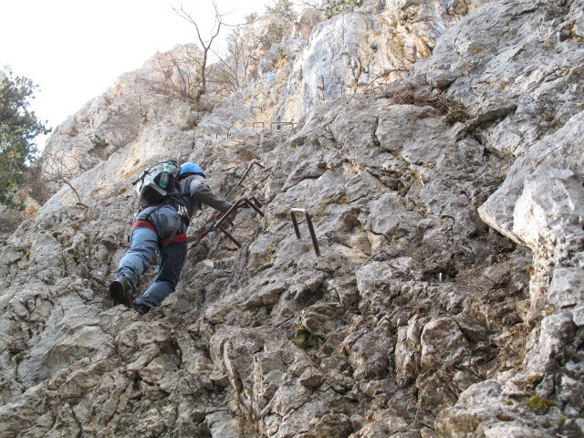Wildenauer-Klettersteig: Gregor im Einstieg