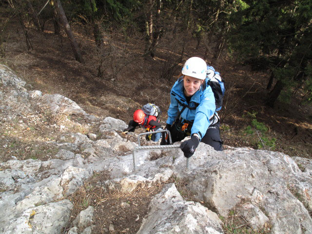 Wildenauer-Klettersteig: Carmen und Romana im neuen Teil