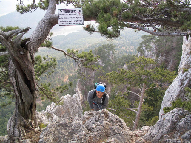 Wildenauer-Klettersteig: Gregor im Ausstieg