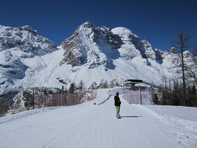 Markus bei der Bergstation des Sessellifts Valgranda-Col de la Grava (20. M&auml;rz)