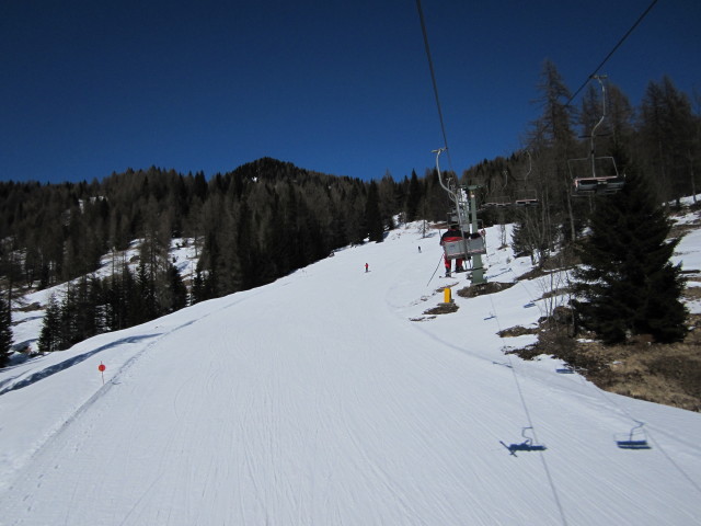 Piste Le Coste vom Sessellift Delle Coste aus (20. M&auml;rz)