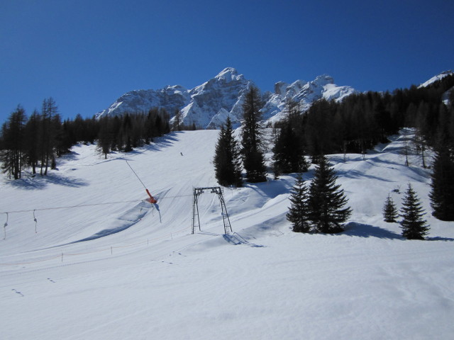 Skilift Palafavera vom Sessellift Pioda aus (20. M&auml;rz)