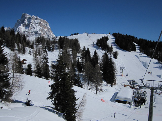 Sessellift Pelmo vom Sessellift Pra Costa/Col Fioret aus (20. M&auml;rz)