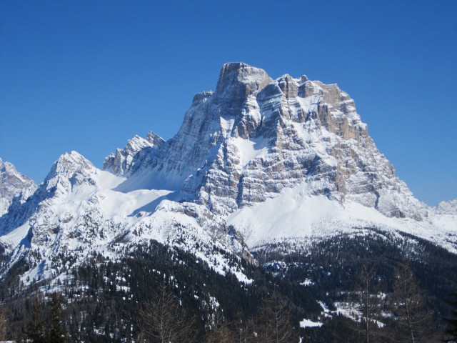 Monte Pelmo von der Bergstation des Sessellifts Pra Costa/Col Fioret aus (20. M&auml;rz)
