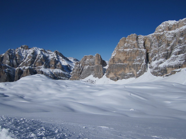 Fanesgruppe von der Piste Armentarola aus (20. M&auml;rz)
