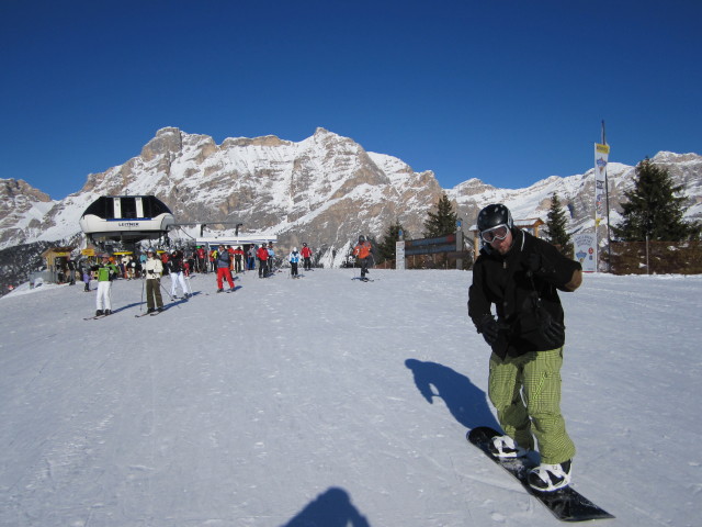 Markus bei der Bergstation der Umlaufbahn Piz Sorega, 2.001 m (20. M&auml;rz)
