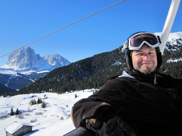 Markus im Sessellift Fermeda (21. M&auml;rz)
