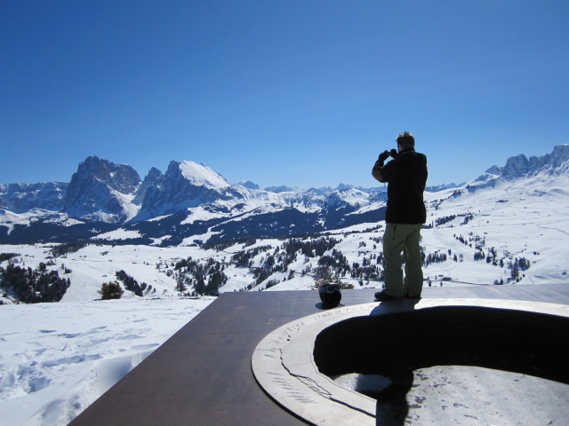 Markus am S&uuml;dgipfel des Puflatsch, 2.119 m (21. M&auml;rz)