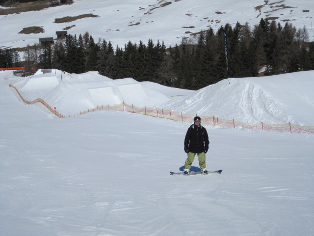 Markus auf der Piste des Sessellifts Laurin (21. M&auml;rz)