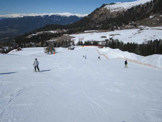 Markus auf der Piste des Sessellifts Laurin (21. M&auml;rz)
