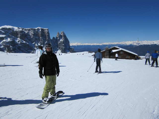 Markus bei der Bergstation des Sessellifts Laurin, 2.019 m (21. M&auml;rz)