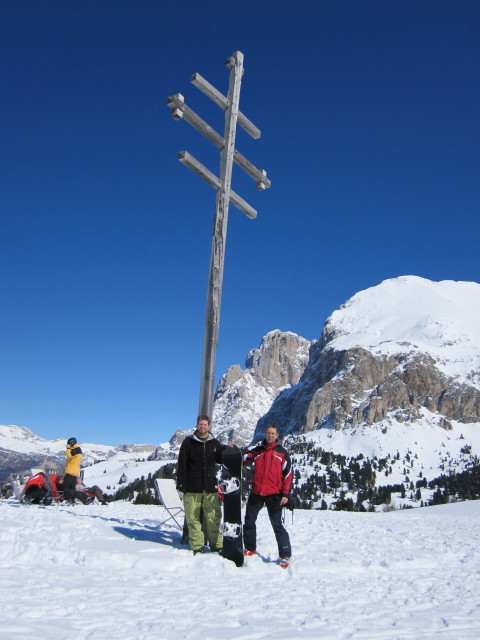 Markus und ich bei der Williams-H&uuml;tte, 2.100 m (21. M&auml;rz)