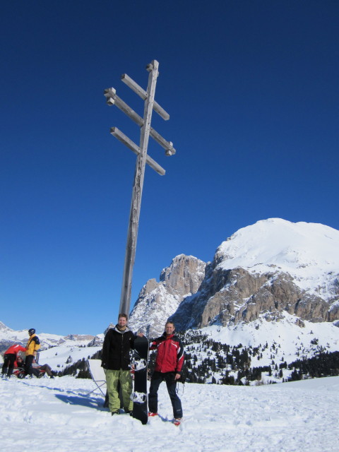 Markus und ich bei der Williams-H&uuml;tte, 2.100 m (21. M&auml;rz)