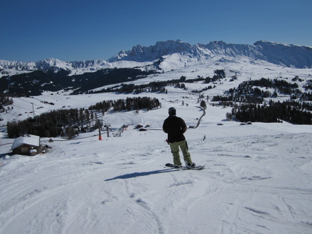 Markus auf der Piste des Sessellifts Leo Demetz (21. M&auml;rz)