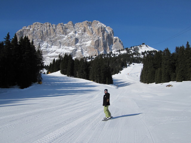 Markus auf der Piste der Seilbahn Piz Sella (22. M&auml;rz)