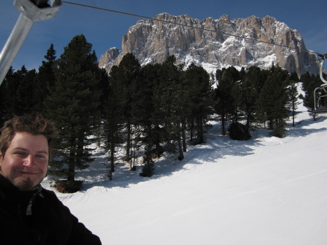 Markus im Sessellift Piz Seteur/Sole (22. M&auml;rz)