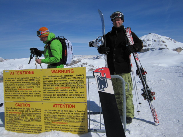 Markus am Sas de Pordoi (22. M&auml;rz)