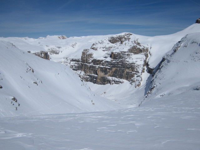 Valon del Fos von der Forcella Pordoi aus (22. M&auml;rz)