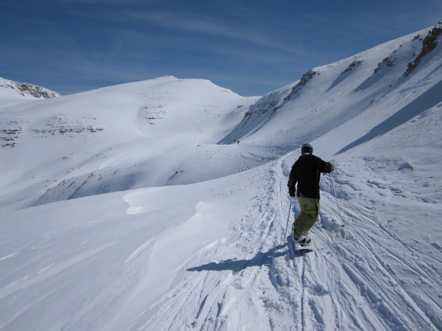 Markus zwischen Forcella Pordoi und Bamberger H&uuml;tte (22. M&auml;rz)