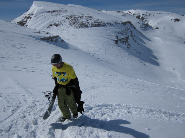 Markus zwischen Forcella Pordoi und Bamberger H&uuml;tte (22. M&auml;rz)