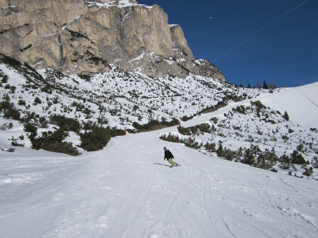 Markus auf der Piste der Umlaufbahn Col Pradat (22. M&auml;rz)