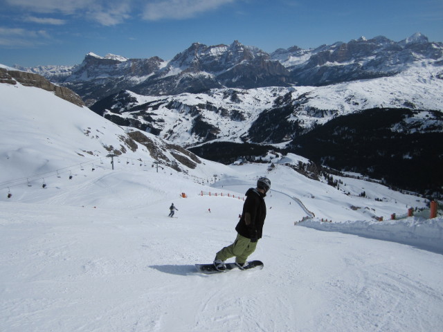Markus auf der Piste des Sessellifts Vallon (23. M&auml;rz)