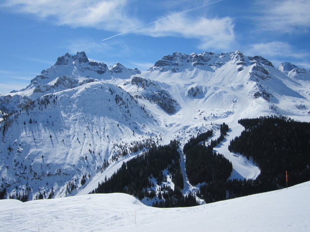 Porta Vescovo von der Bergstation des Sessellifts Burz aus (23. M&auml;rz)