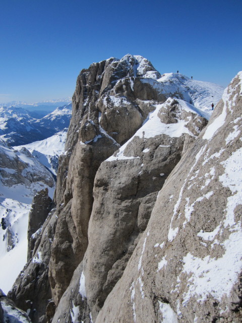 Punta Penia vom Punta Rocca aus (23. M&auml;rz)