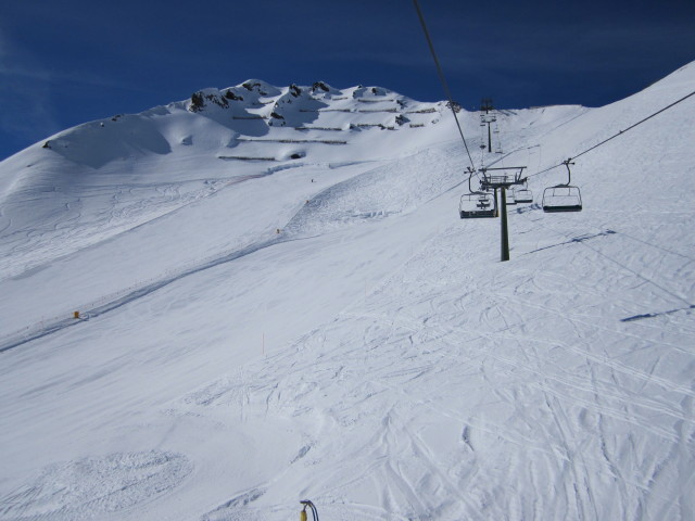 Piste Sella Brunec vom Sessellift Sella Brunech aus (24. M&auml;rz)
